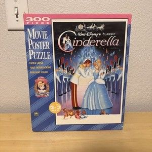 Vintage * Disney Cinderella Movie Poster Jigsaw Puzzle * 300 Piece * 2''x3’ NOS